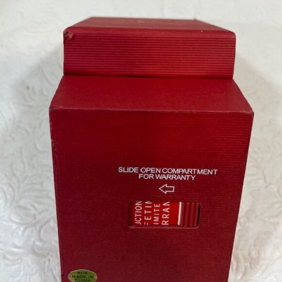 Anne Klein AK EMPTY Red Presentation Storage Watch Box Case 3"x3.75"x2.5 - Picture 7 of 13